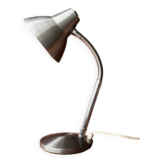 Lampe de bureau vintage en aluminium brossé