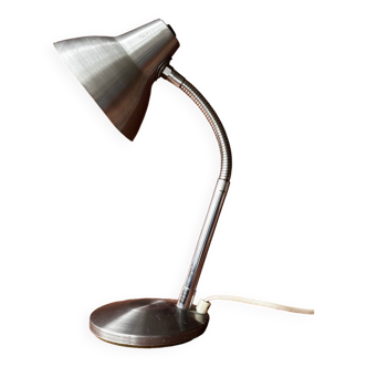 Vintage brushed aluminum desk lamp