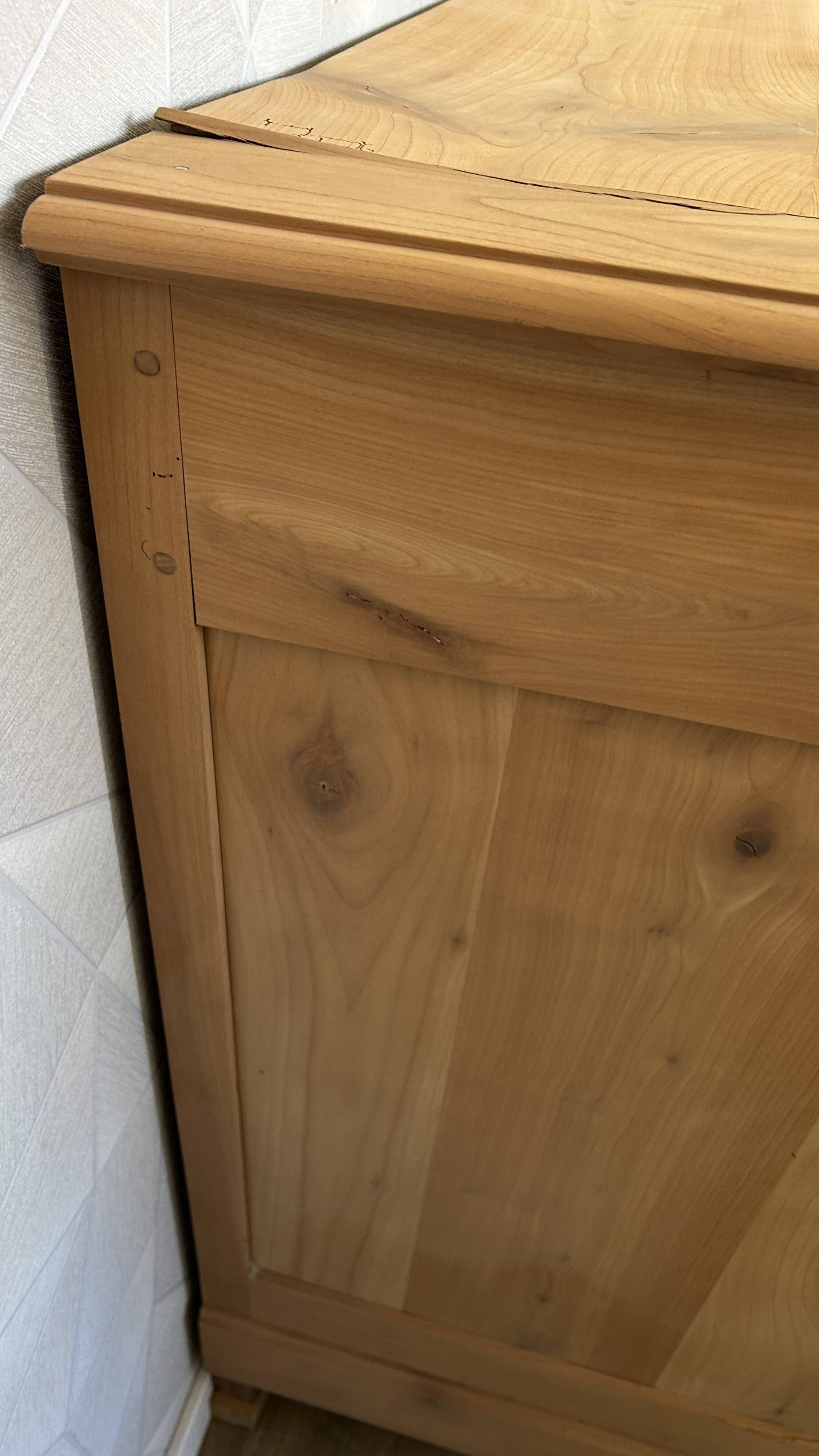 2-door solid wood airbrushed sideboard