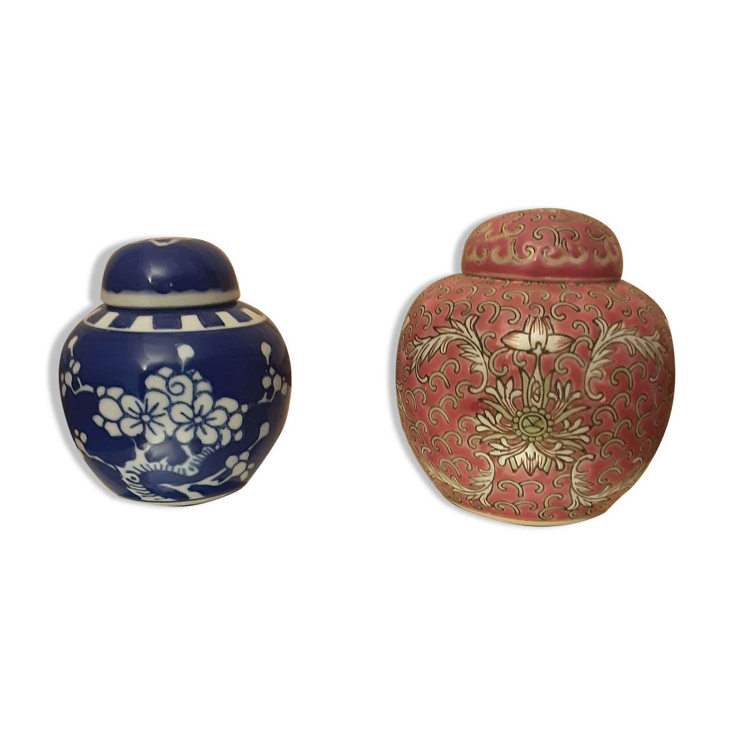 Set 2 vintage porcelain boxes