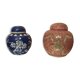 Set 2 vintage porcelain boxes