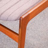 Set of 6 Scandinavian chairs vintage solid teak and wool 1960