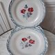 Set of 6 flat plates Digoin Sarreguemiens model Marinette