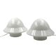 Space age Set of 2 opaline glass table Lamps, Italy 1970s