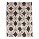 Tapis kilim en laine à motifs géométriques bleus