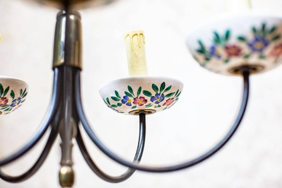 Faience Pendant Lamp, 1960s