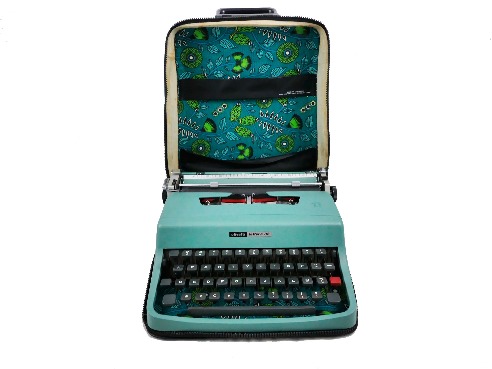Olivetti Lettera 32 blue typewriter