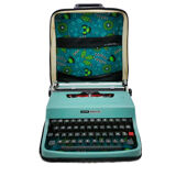 Olivetti Lettera 32 blue typewriter