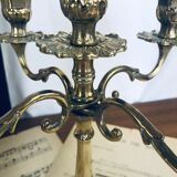 5-branch bronze chandelier