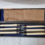 6 meat knives, ivory handle, late nineteenth