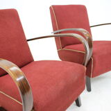 Paire de fauteuils conçus par Jindřich Halabala années 1950.