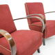 Paire de fauteuils conçus par Jindřich Halabala années 1950.