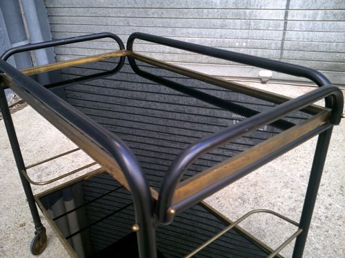Vintage wheeled bar