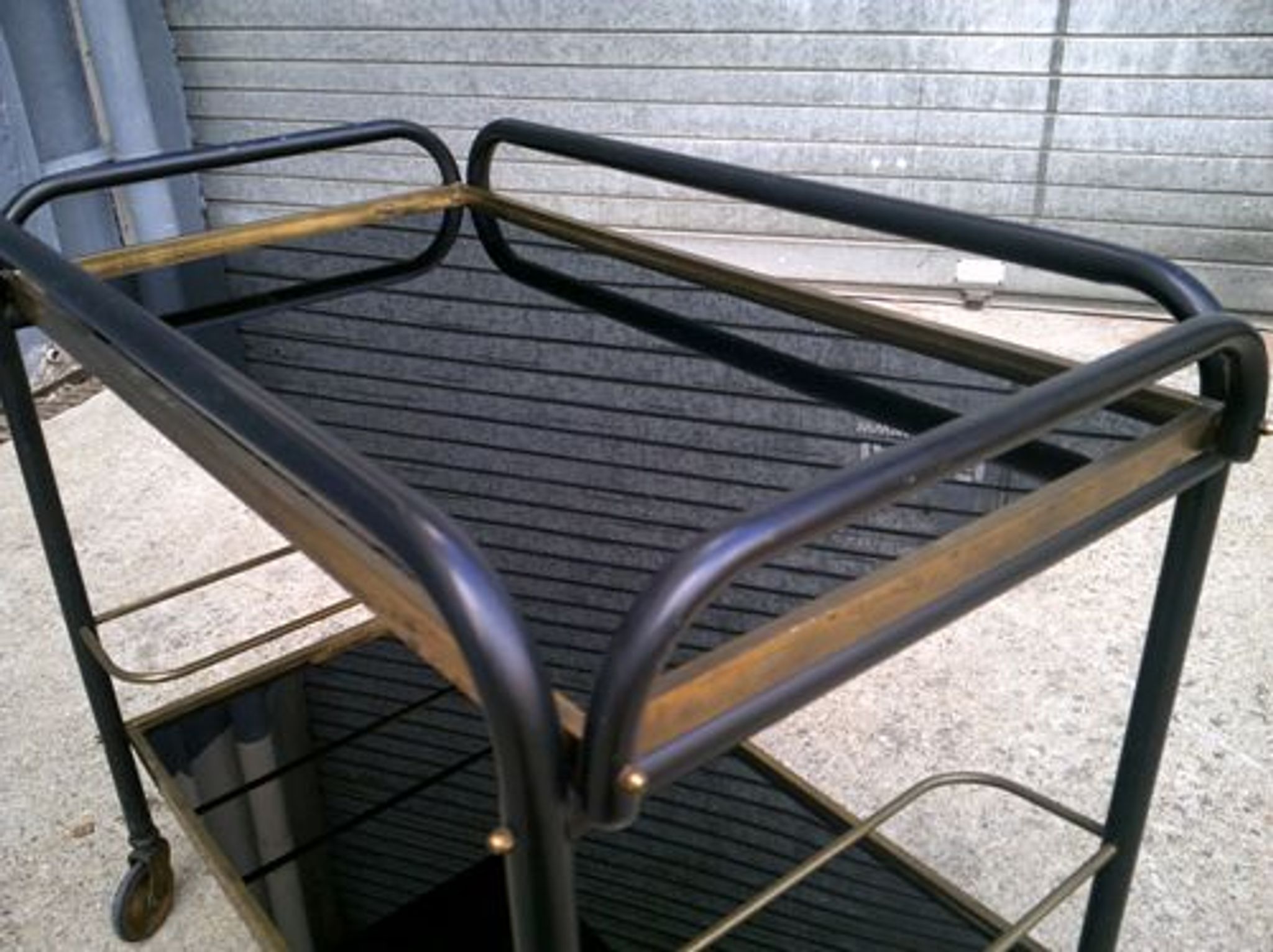 Vintage wheeled bar