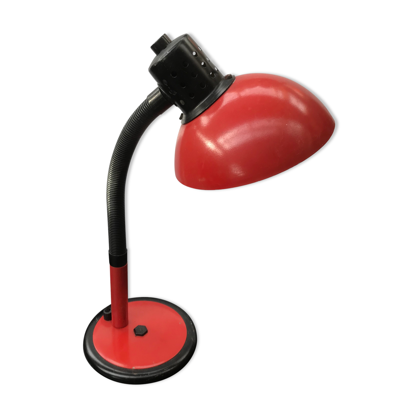 Office lamp Aluminor red metal