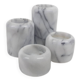 Set of four marble candle sticks, Italy 1970's