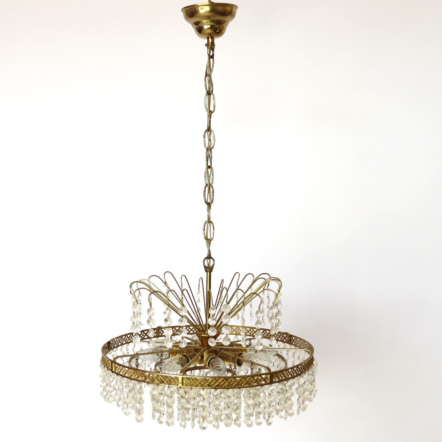 Lustre en cristal années 50