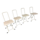 Set of 4 modernist Italian folding chairs,1980s