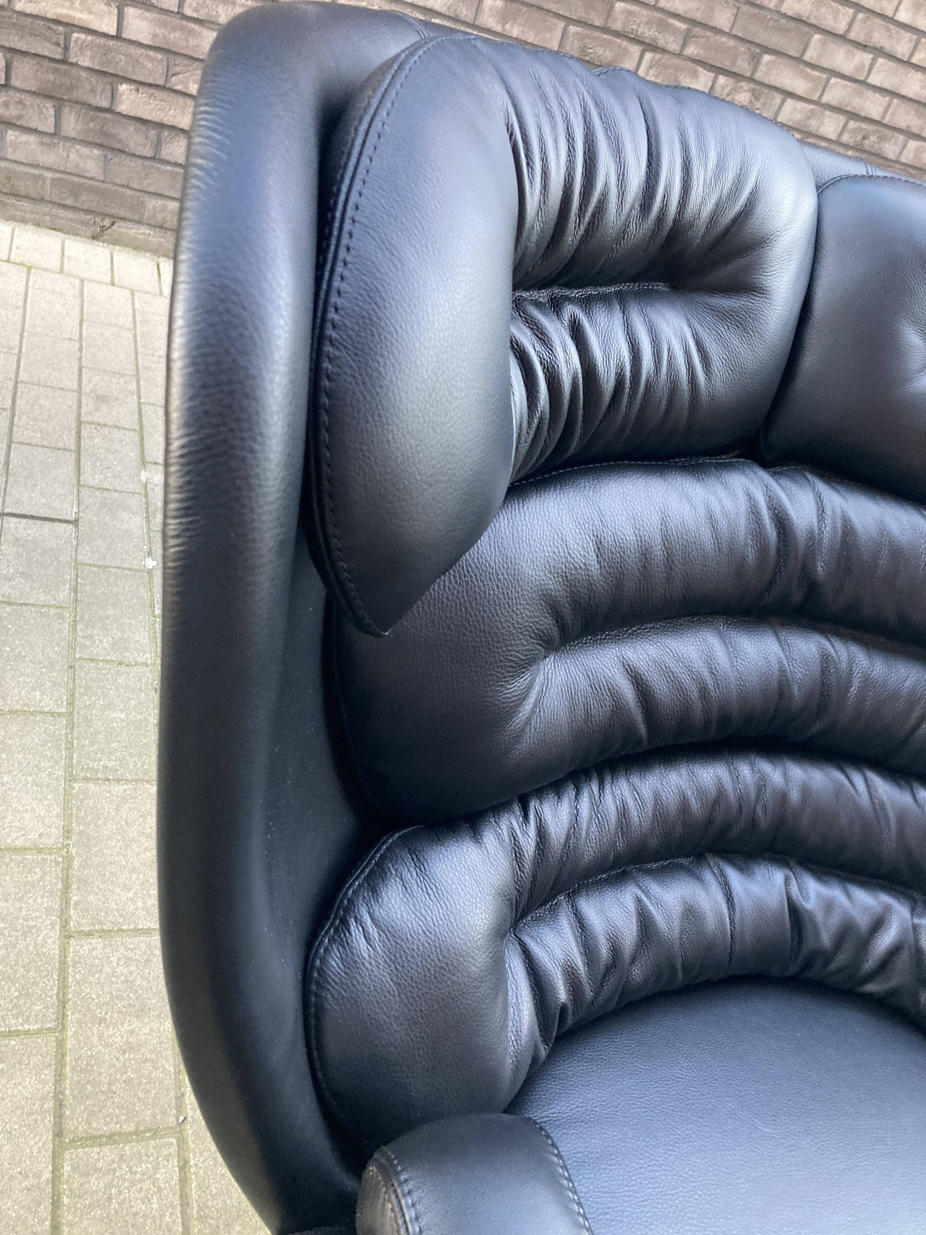 Joe Colombo Elda design armchair, Longhi edition