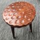 Brutalist wooden tripod stool
