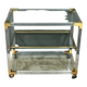 Rolling acrylic and brass serving table – 1960