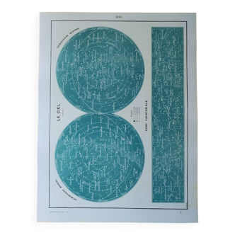 Original lithograph on the sky