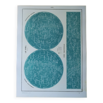 Original lithograph on the sky