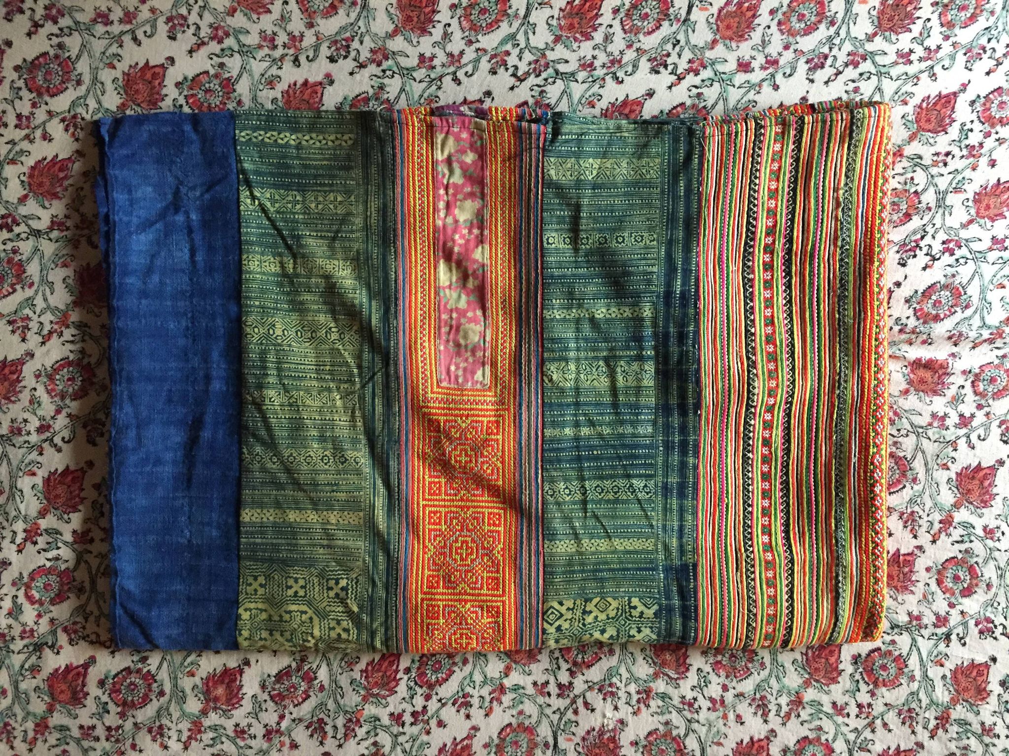 Traditional Indian patchwork bed throw/sofa 140*190
