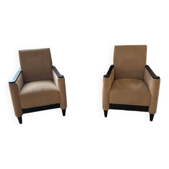 Pair of art deco armchairs