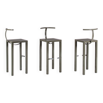 Tabourets de bar « Sarapis » des années 1980 par Philippe Starck pour Driade, Italie