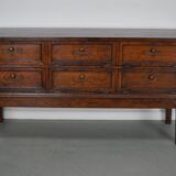 Antique French Oak Apothecary / Filing Cabinet Folding Doors, Early 20th Ce