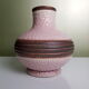 Vase Art Déco rose granité et brun