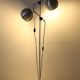 Mid-century double-spot floor lamp / aluminum / 1960s–1970s / space age / Danish modern design