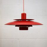 Red vintage Jeka Metaltryk lamp - Danish Modern Design