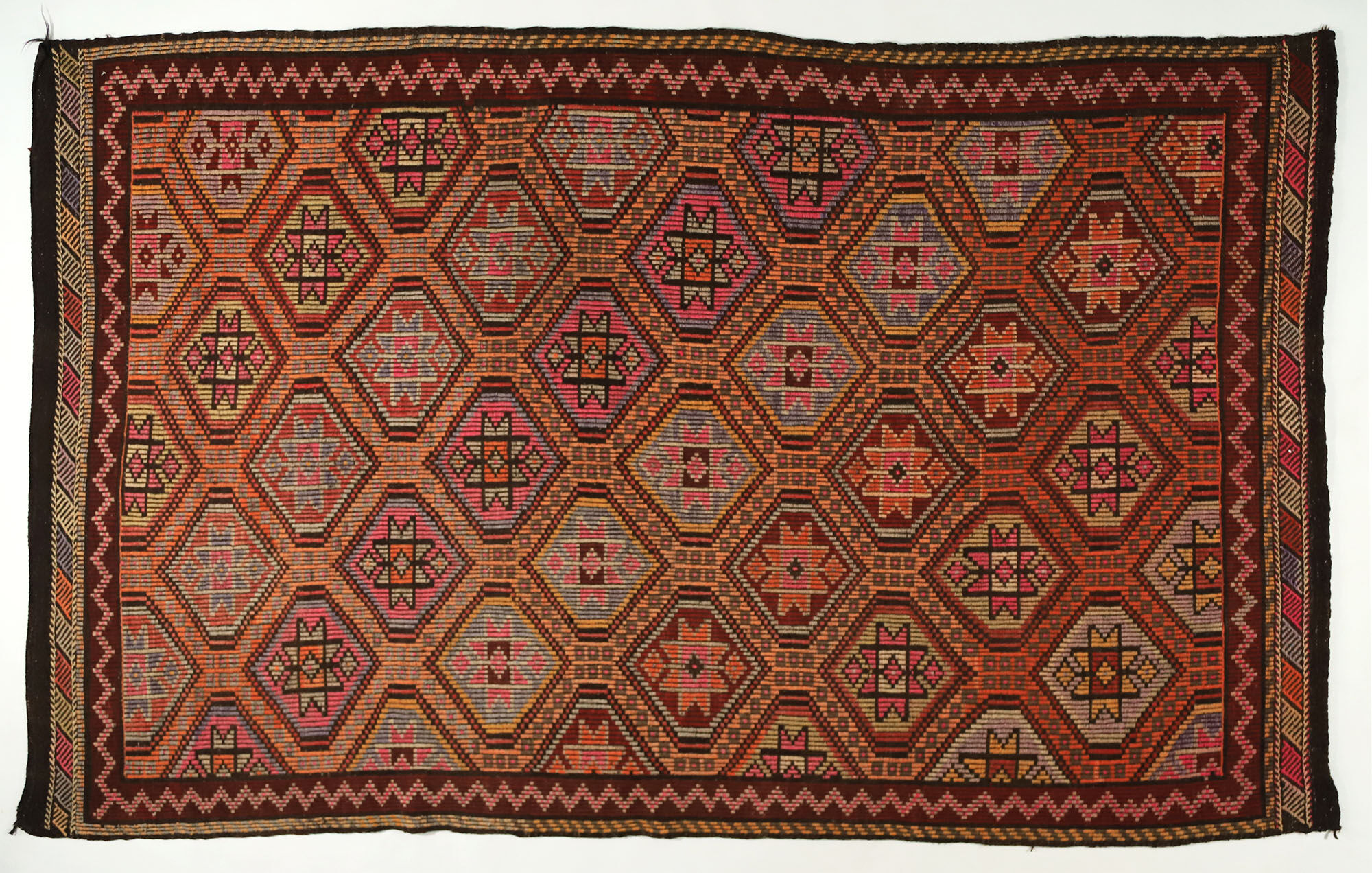 Anatolian handmade kilim rug 284 cm x 173 cm