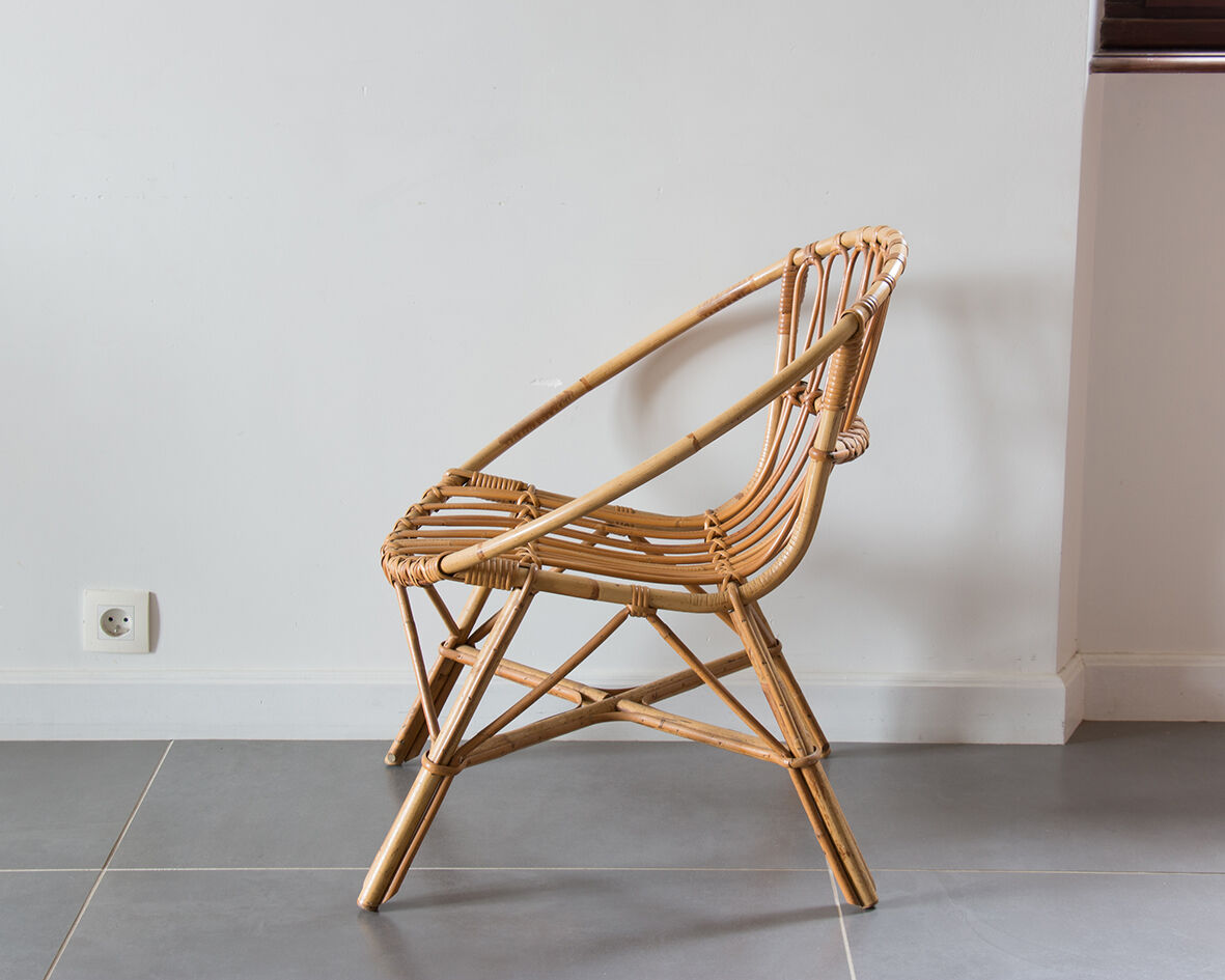 Rattan armchair