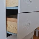 Handmade storage trunk with 3 drawers.