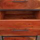 High metal furniture with 6 wooden drawers