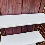 Vintage modular wall shelf, metal and brass, circa 1960s