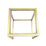 Set of Postmodern Brass, Steel and Glass Nesting Tables by Romeo Rega, Italy
