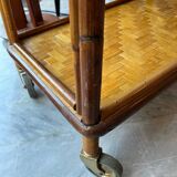 Bamboo serving trolley 1960