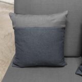 Airborne double bench seat restored foam and new fabrics + 2 matching cushions