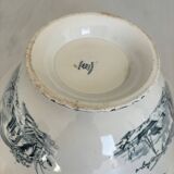 Antique ironware salad bowl, Marine model – Creil et M factory