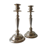 Beautiful pair of vintage metal candle holders