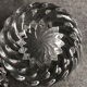 Pair of twisted round candlesticks in baccarat crystal stamped