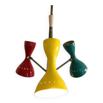 Vintage diabolo suspension, Stilnovo, Italy 1950s