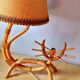 1960s rattan cat lamp
