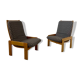 Set of 2 scandinavian design oak armchairs from the 70s yngve ekström for swedese