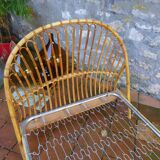 Vintage rattan bed 90X190