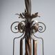 Lustre 6 lumières Art nouveau en métal, Italie XXe siècle